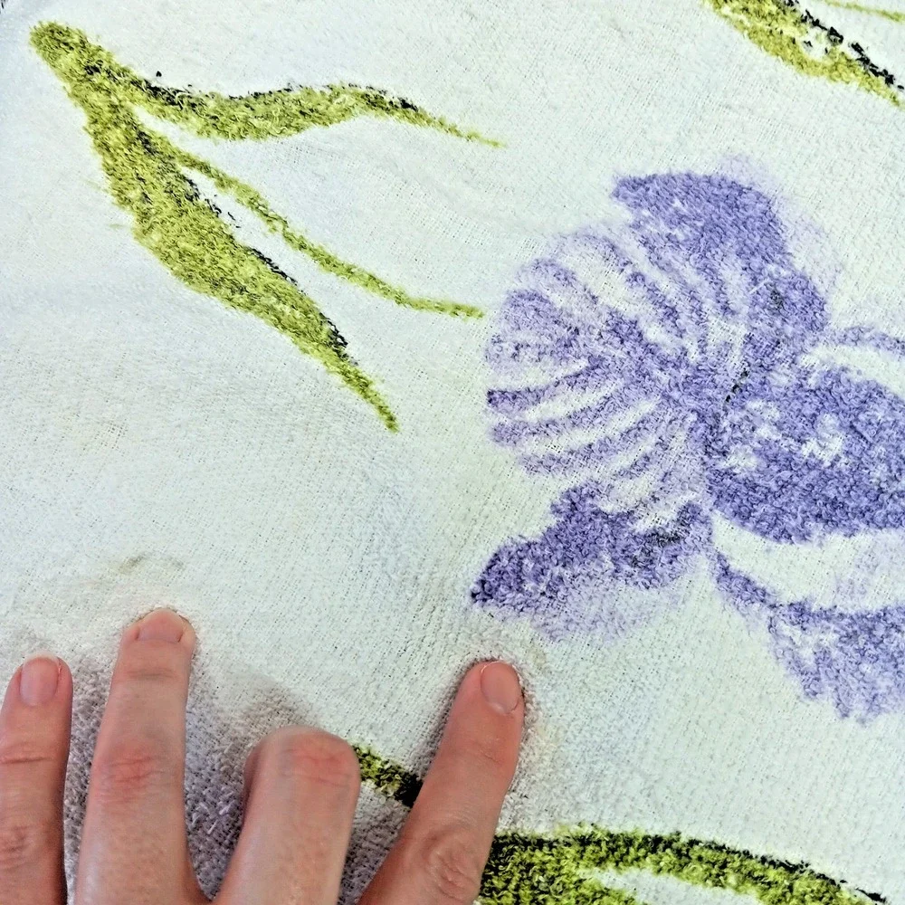 Cannon Vintage Hand Towels Floral Set of 4 All Cotton Made in‎ USA 14X21 Retro